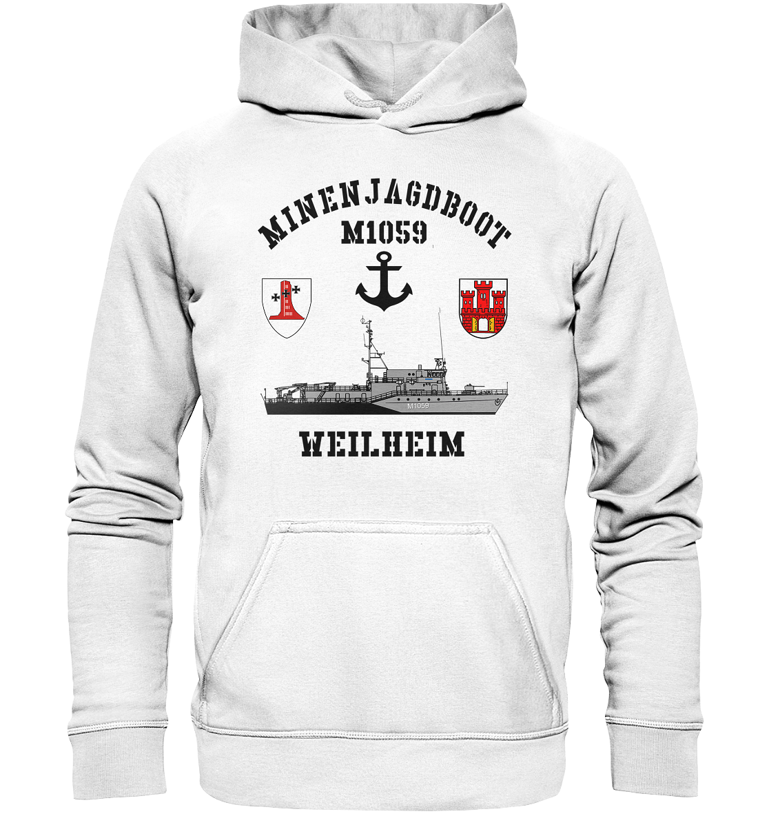 Mij.-Boot M1059 WEILHEIM Anker 1.MSG - Basic Unisex Hoodie