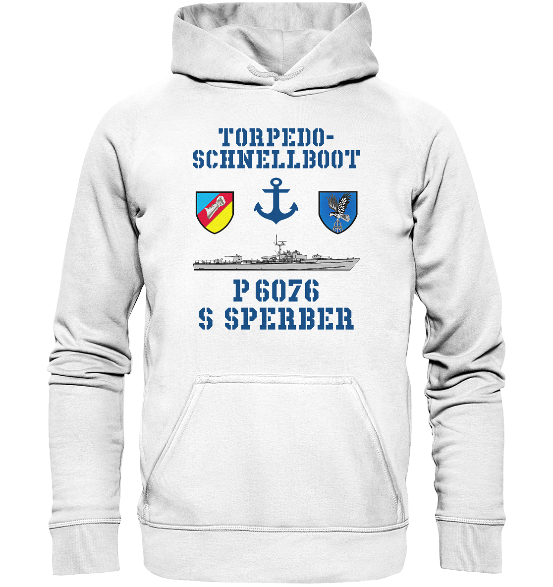 Torpedo-Schnellboot P6076 SPERBER Anker - Basic Unisex Hoodie