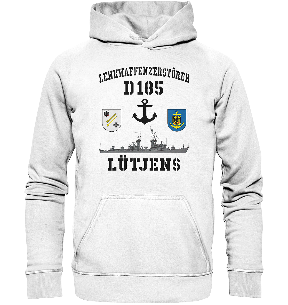 Lenkwaffenzerstörer D185 LÜTJENS Anker - Basic Unisex Hoodie
