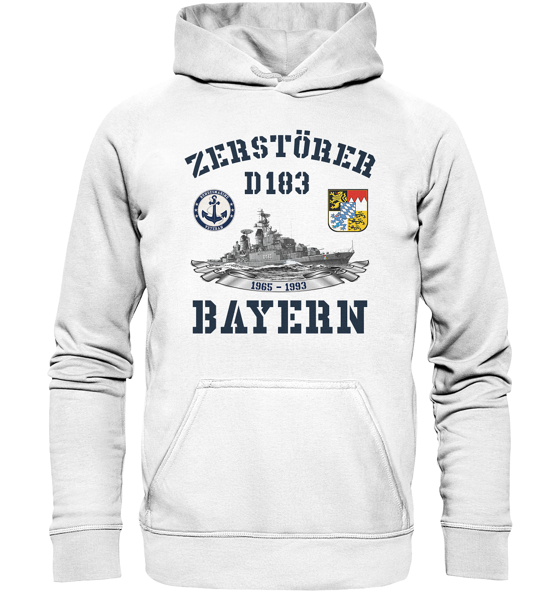 Zerstörer D183 BAYERN Bundesmarine Veteran - Basic Unisex Hoodie