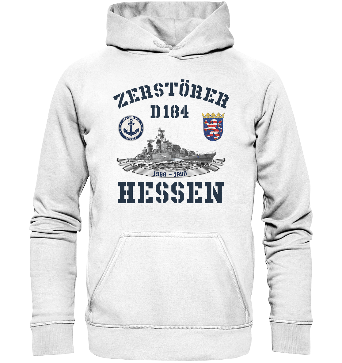 Zerstörer D184 HESSEN Bundesmarine Veteran - Basic Unisex Hoodie