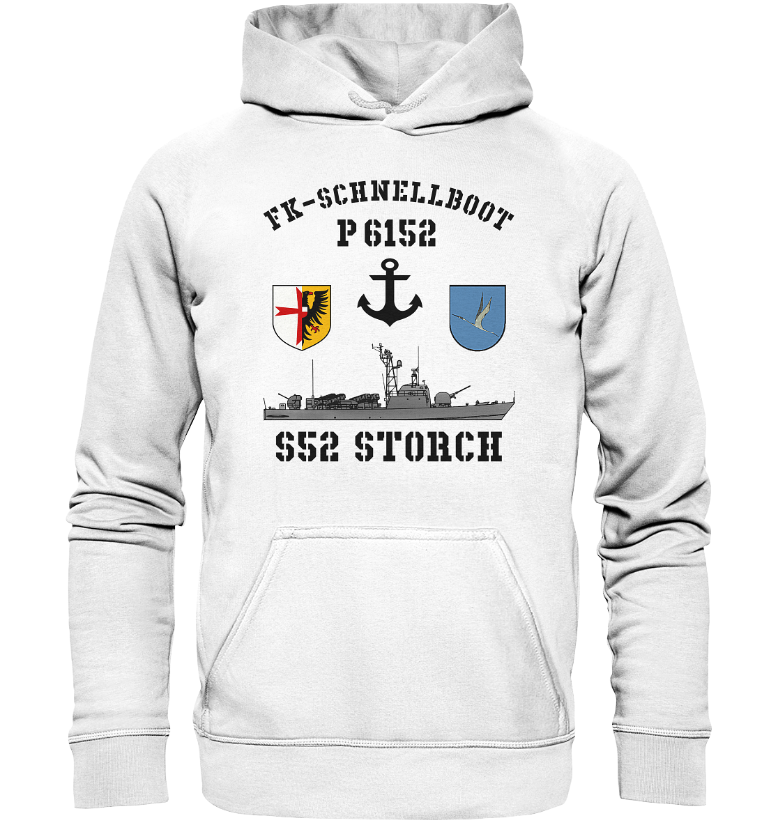 FK-Schnellboot P6152 STORCH Anker - Basic Unisex Hoodie