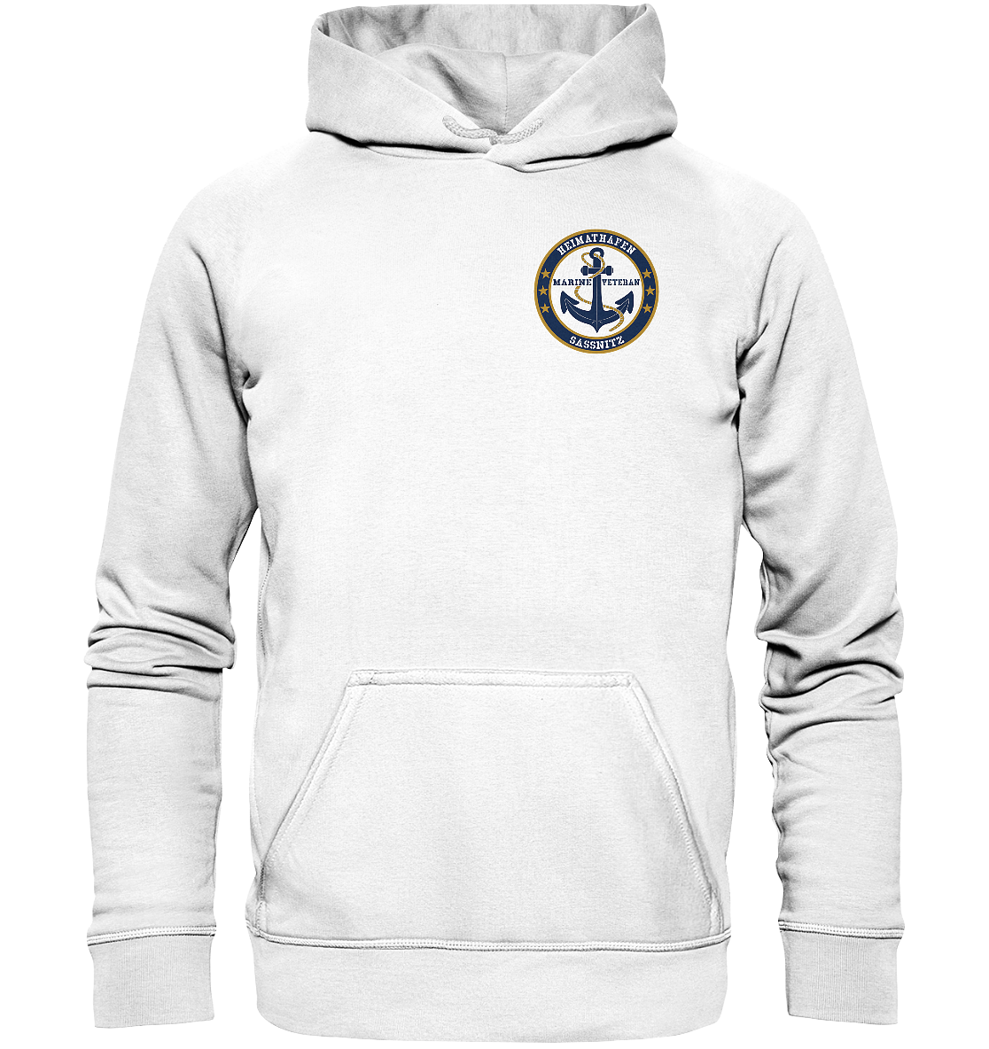 Marine Veteran Heimathafen SASSNITZ Brustlogo - Basic Unisex Hoodie