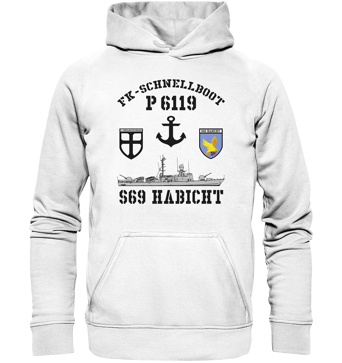 FK-Schnellboot P6119 HABICHT 7.SG Anker - Basic Unisex Hoodie