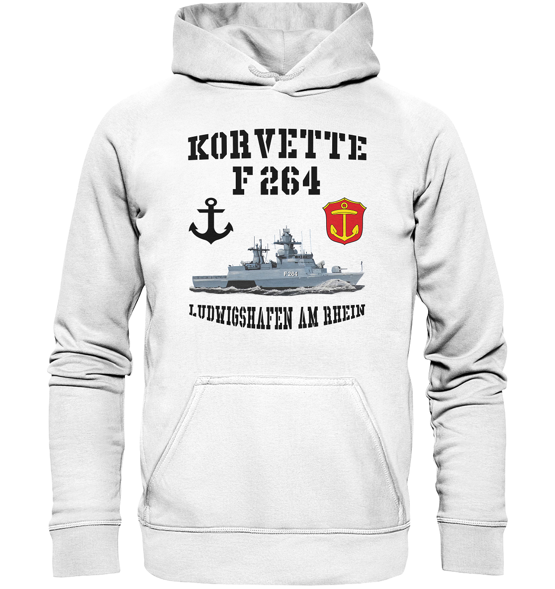 Korvette F264 LUDWIGSHAFEN AM RHEIN Anker - Basic Unisex Hoodie
