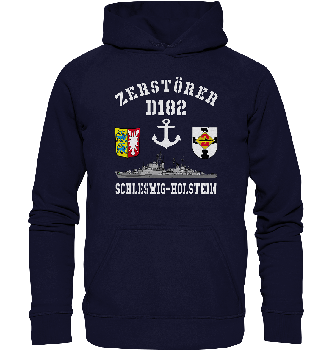 Zerstörer D182 SCHLESWIG-HOLSTEIN Anker - Basic Unisex Hoodie XL