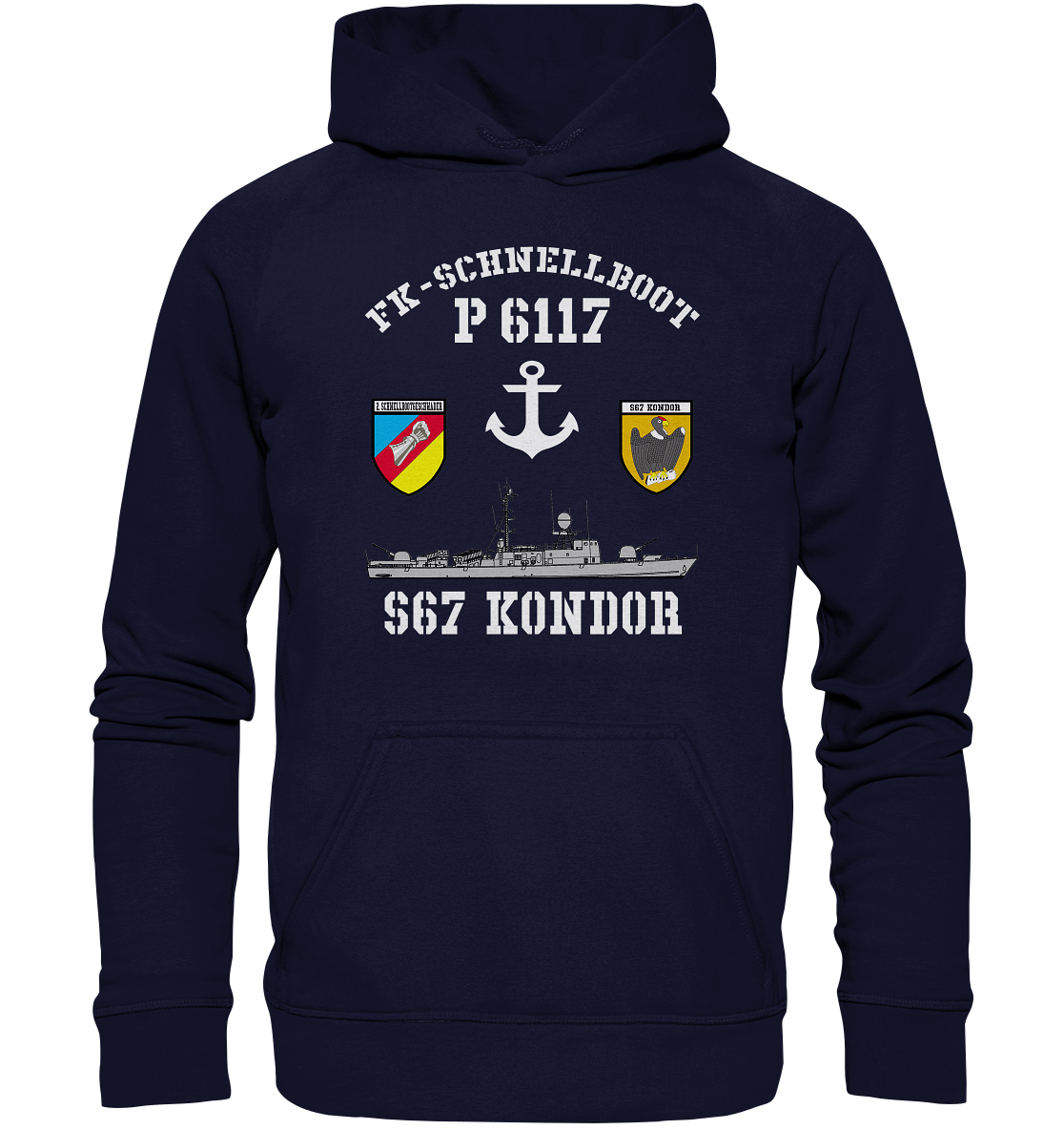 FK-Schnellboot P6117 KONDOR 2.SG Anker - Basic Unisex Hoodie XL
