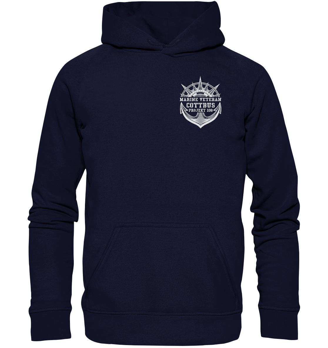 Projekt 108 COTTBUS Marine Veteran Brustlogo - Basic Unisex Hoodie XL