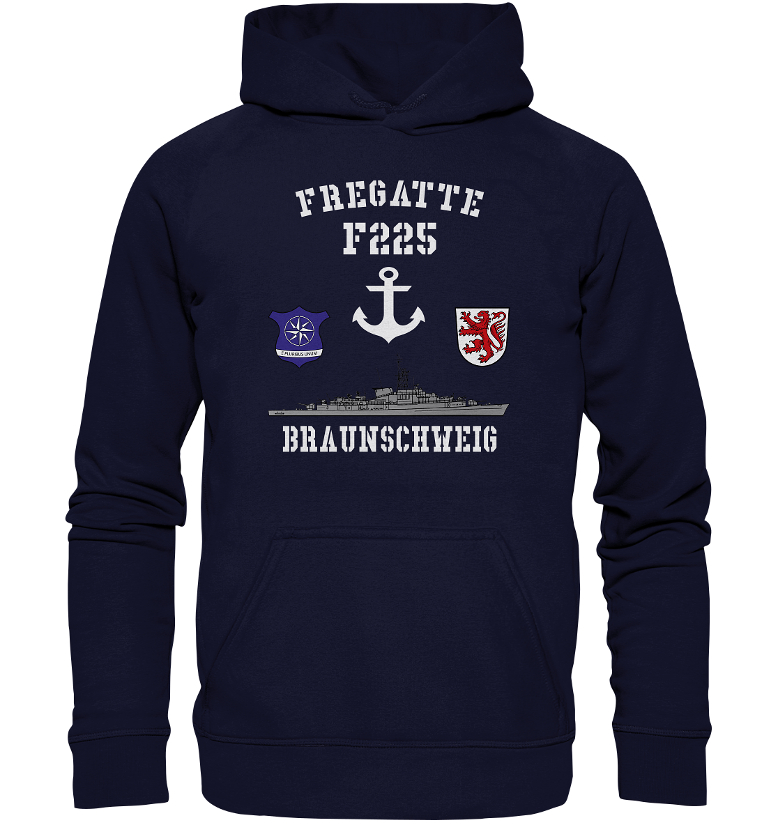 Fregatte F225 BRAUNSCHWEIG Anker - Basic Unisex Hoodie XL