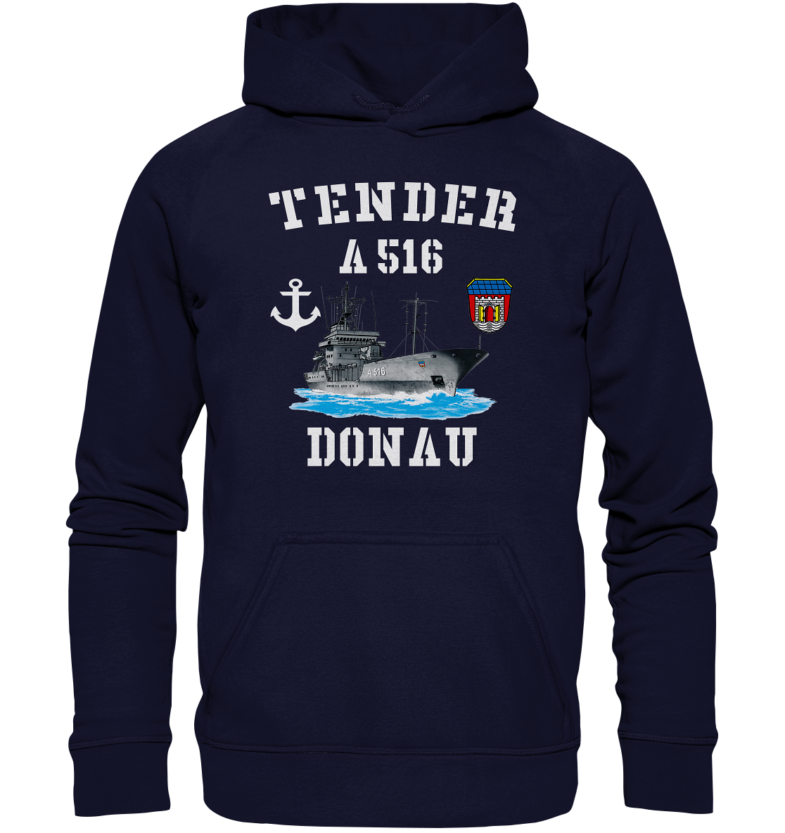 Tender A516 DONAU Anker - Basic Unisex Hoodie XL
