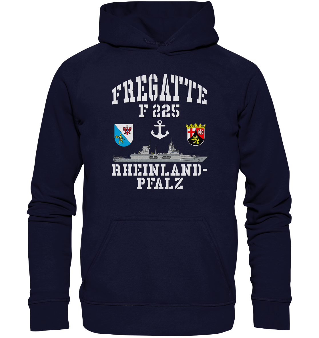 Fregatte F225 RHEINLAND-PFALZ Anker - Basic Unisex Hoodie XL