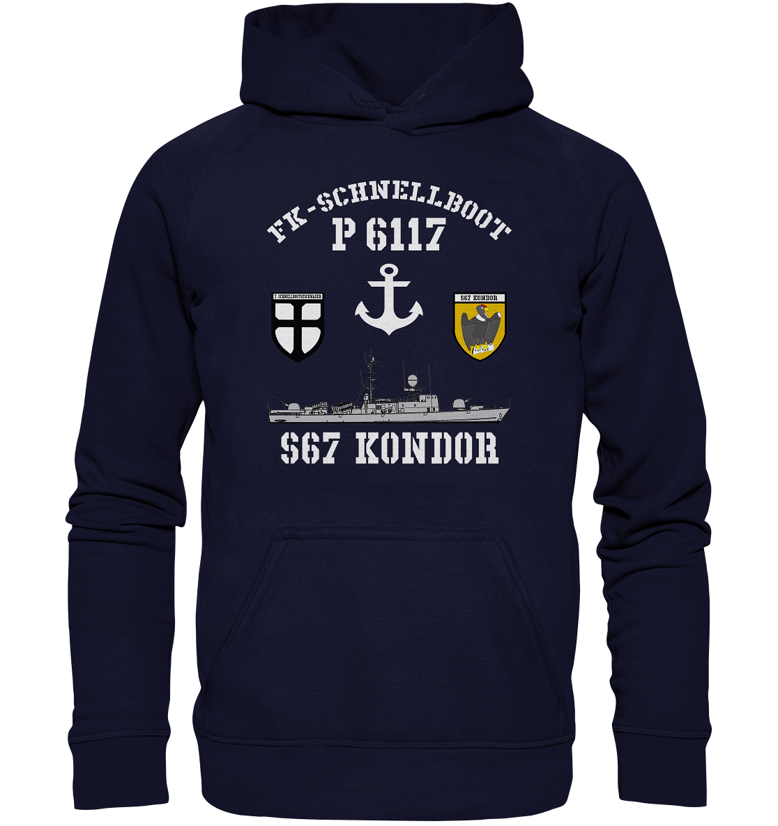 FK-Schnellboot P6117 KONDOR 7.SG Anker - Basic Unisex Hoodie XL
