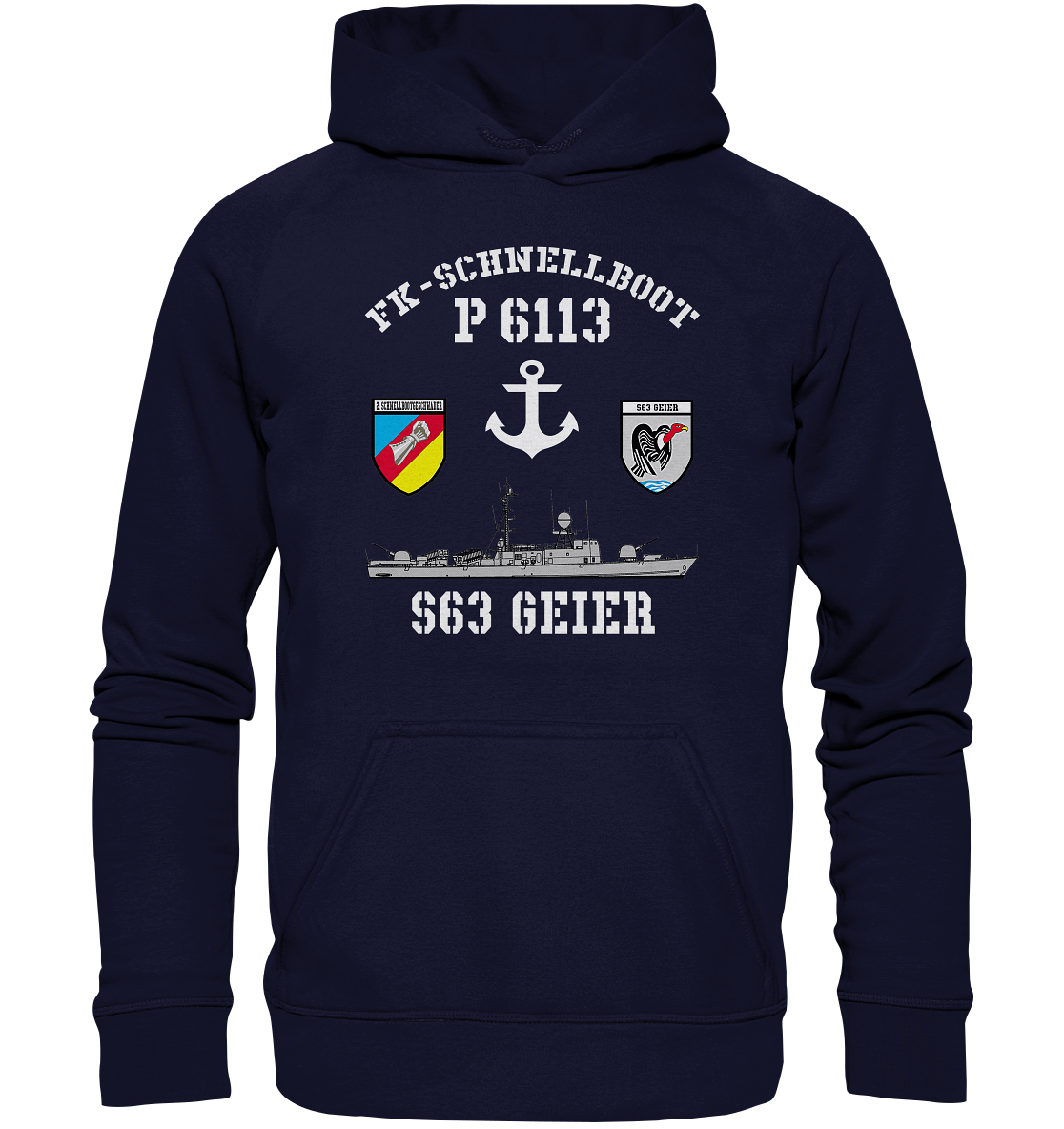 FK-Schnellboot P6113 GEIER 2.SG Anker - Basic Unisex Hoodie XL