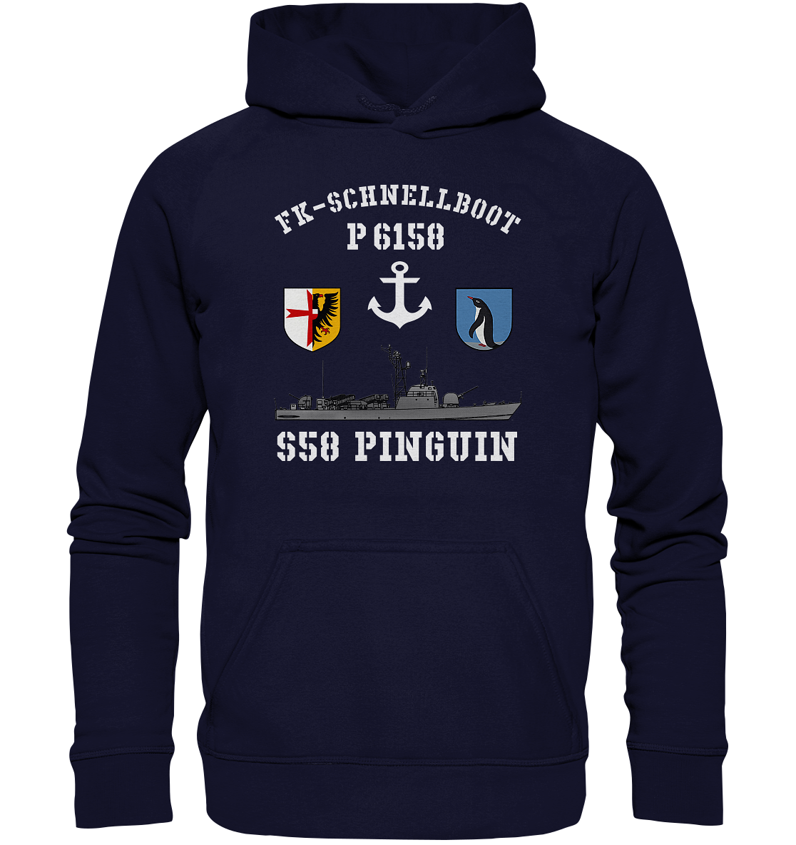 FK-Schnellboot P6158 PINGUIN Anker - Basic Unisex Hoodie XL