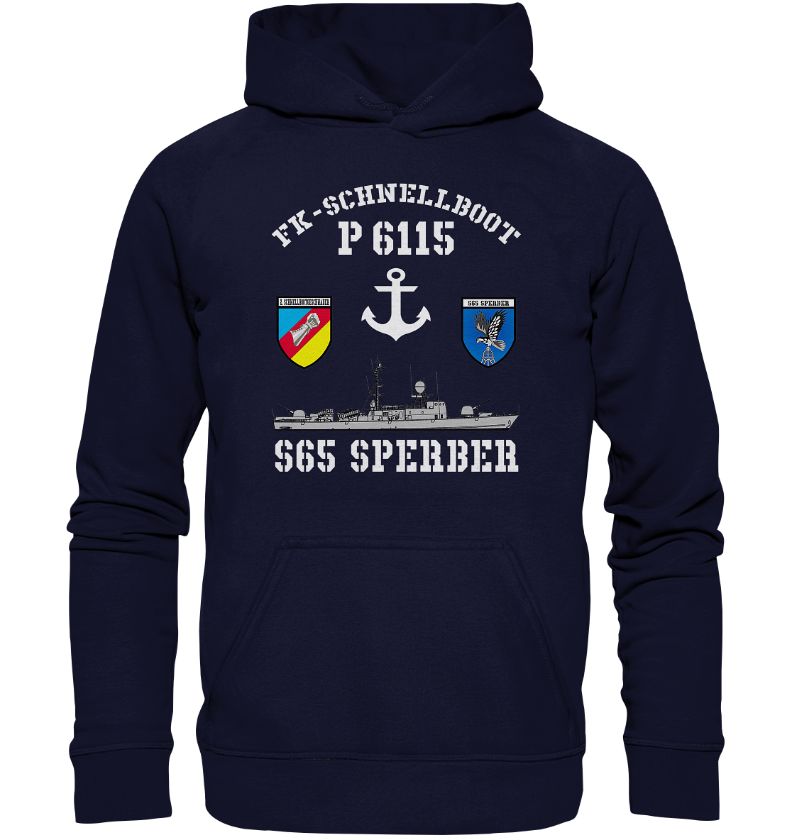 FK-Schnellboot P6115 SPERBER 2.SG Anker - Basic Unisex Hoodie XL