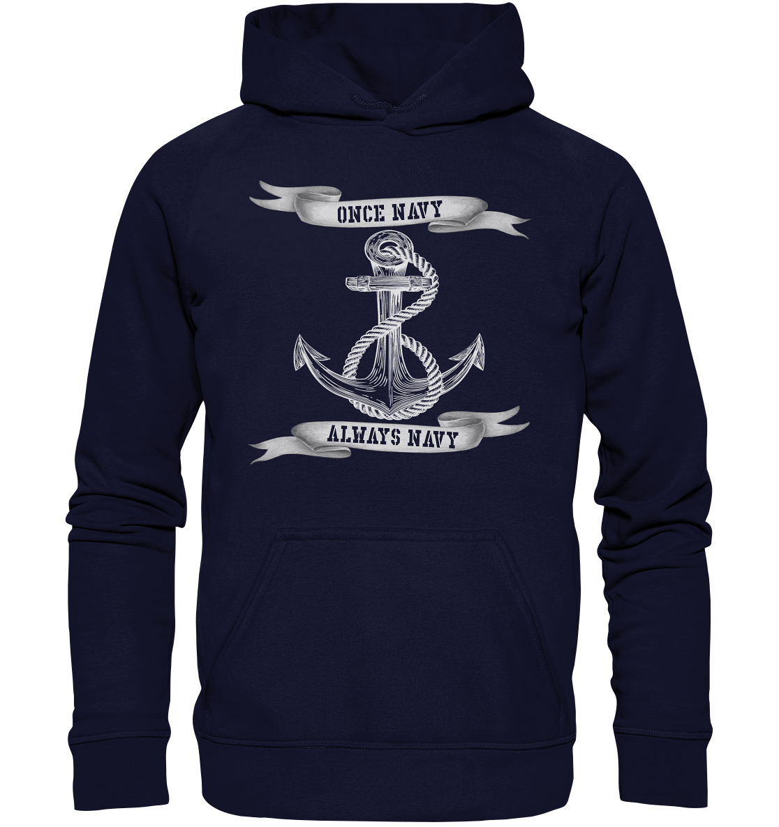 ANKER once Navy - always Navy - Basic Unisex Hoodie XL