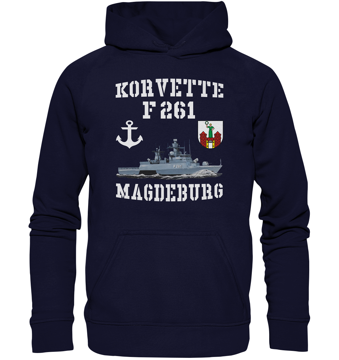 Korvette F261 MAGDEBURG Anker - Basic Unisex Hoodie XL