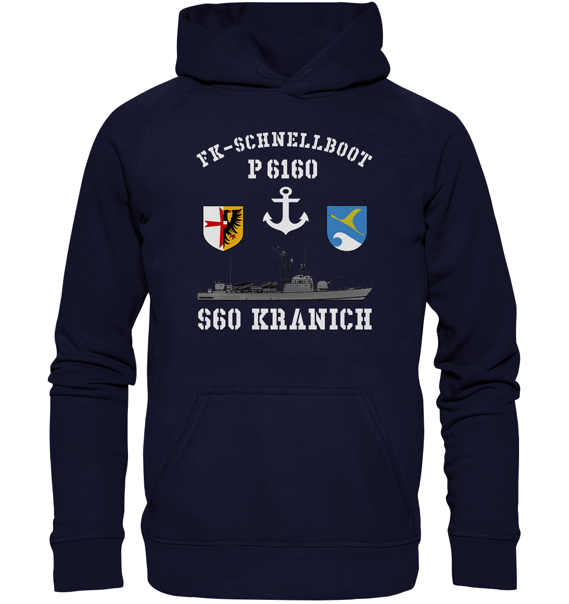 FK-Schnellboot P6160 S60 KRANICH Bofors - Basic Unisex Hoodie XL