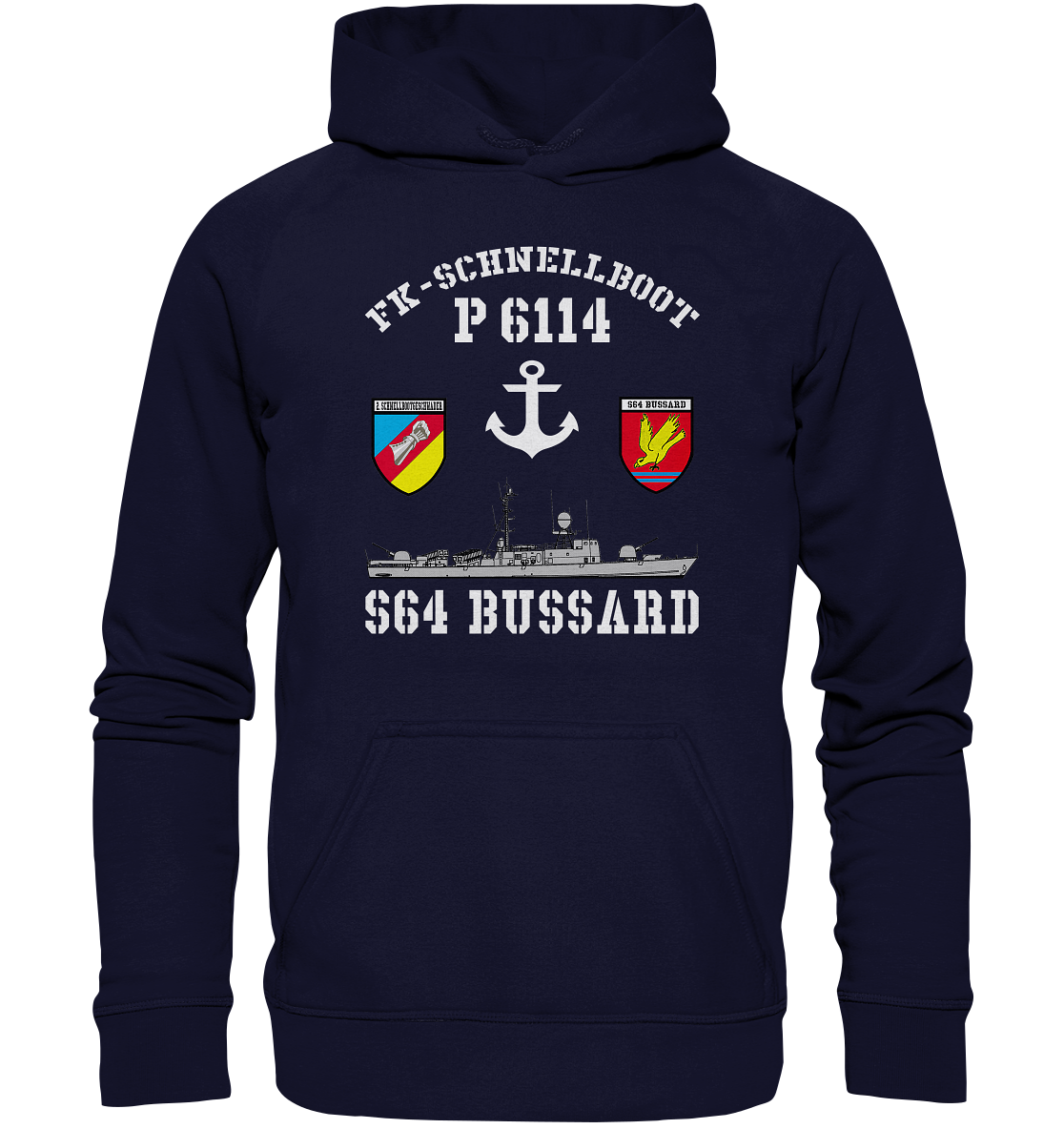 FK-Schnellboot P6114 BUSSARD 2.SG Anker - Basic Unisex Hoodie XL