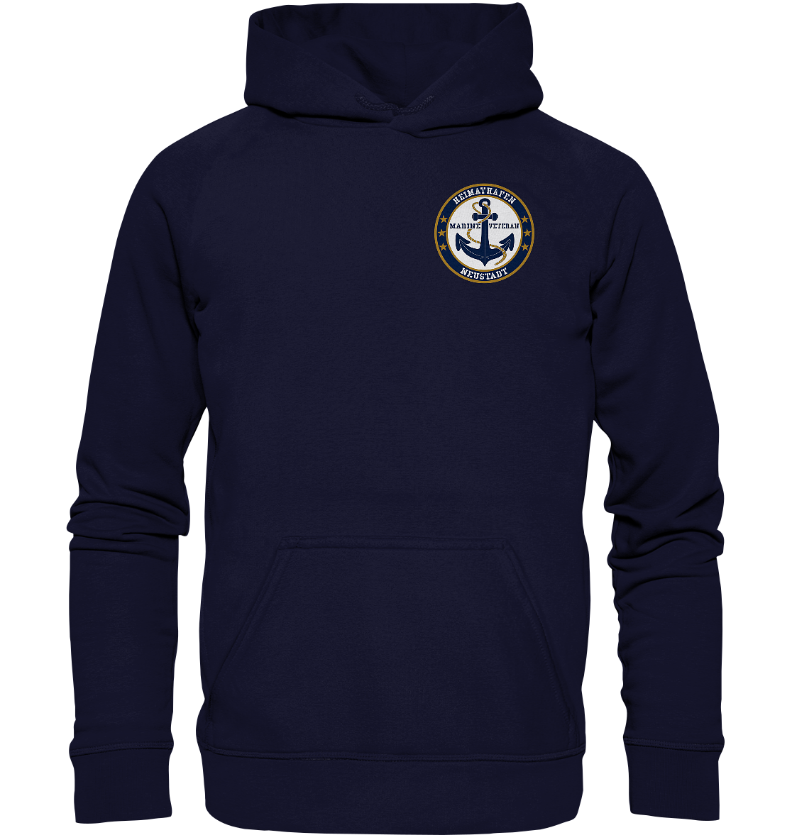 Marine Veteran Heimathafen NEUSTADT Brustlogo - Basic Unisex Hoodie XL