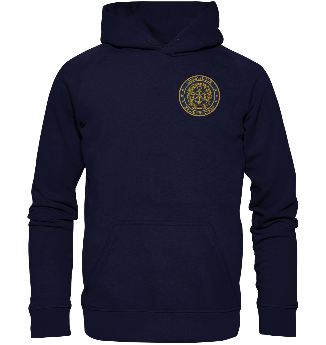 SEEBATAILLON 76er Marine Veteran Brustlogo - Basic Unisex Hoodie XL