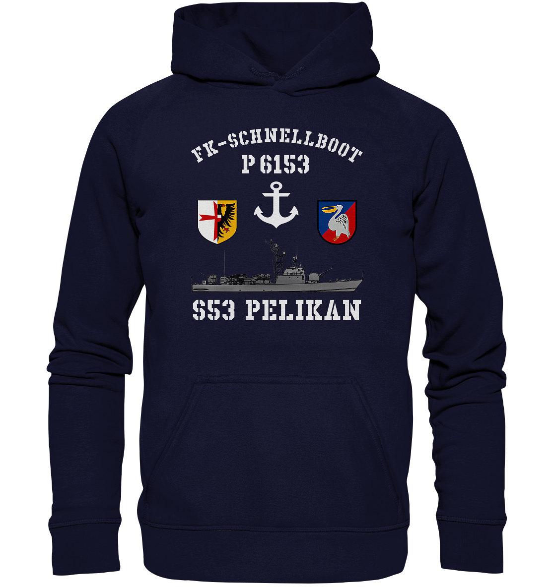 FK-Schnellboot P6153 PELIKAN Anker - Basic Unisex Hoodie XL