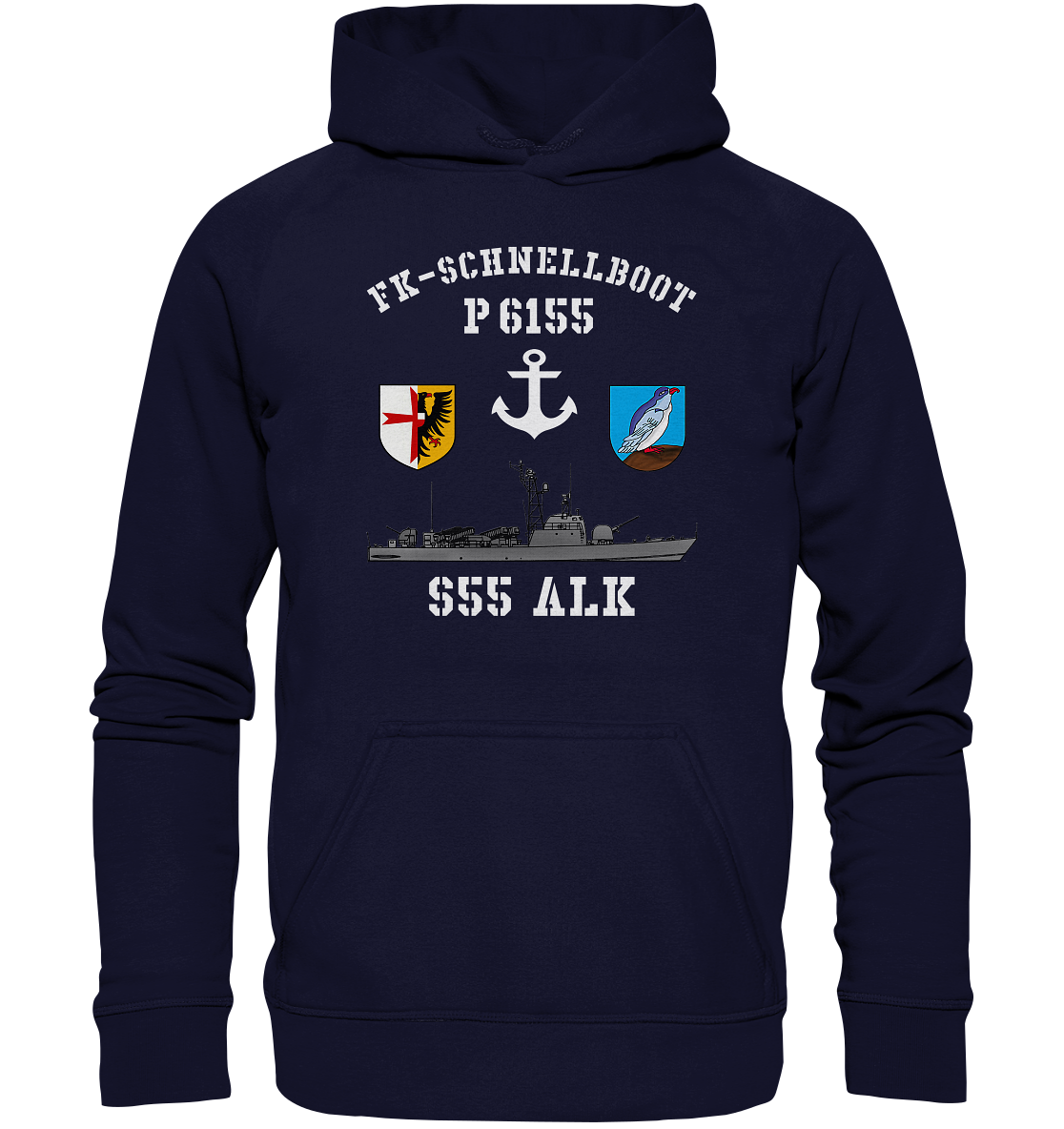 FK-Schnellboot P6155 ALK Anker - Basic Unisex Hoodie XL