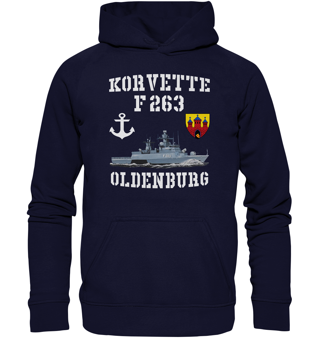 Korvette F263 OLDENBURG Anker - Basic Unisex Hoodie XL