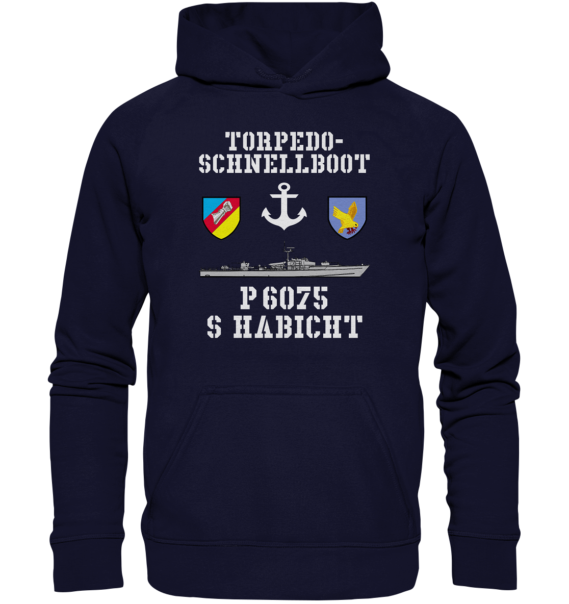 Torpedo-Schnellboot P6075 HABICHT Anker - Basic Unisex Hoodie XL