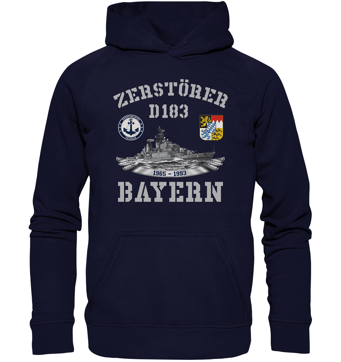 Zerstörer D183 BAYERN Bundesmarine Veteran - Basic Unisex Hoodie XL