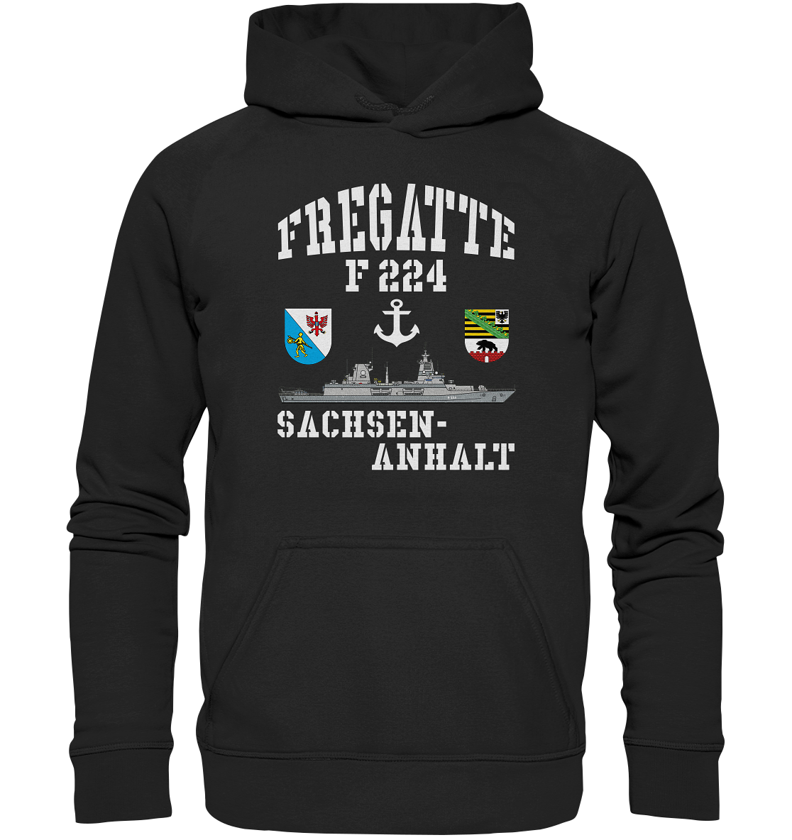 Fregatte F224 SACHSEN-ANHALT Anker - Basic Unisex Hoodie XL