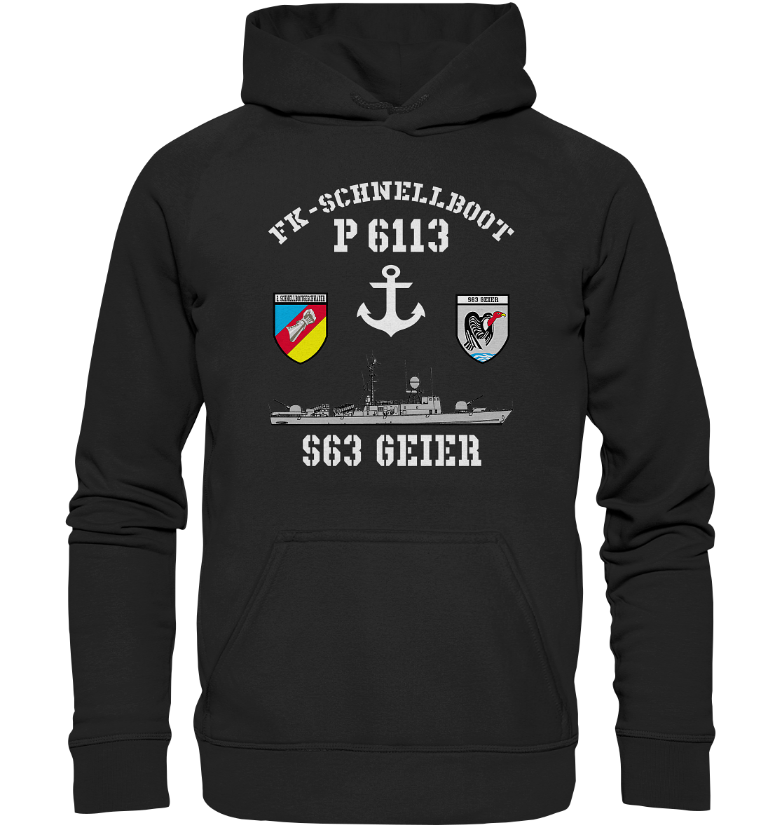 FK-Schnellboot P6113 GEIER 2.SG Anker - Basic Unisex Hoodie XL