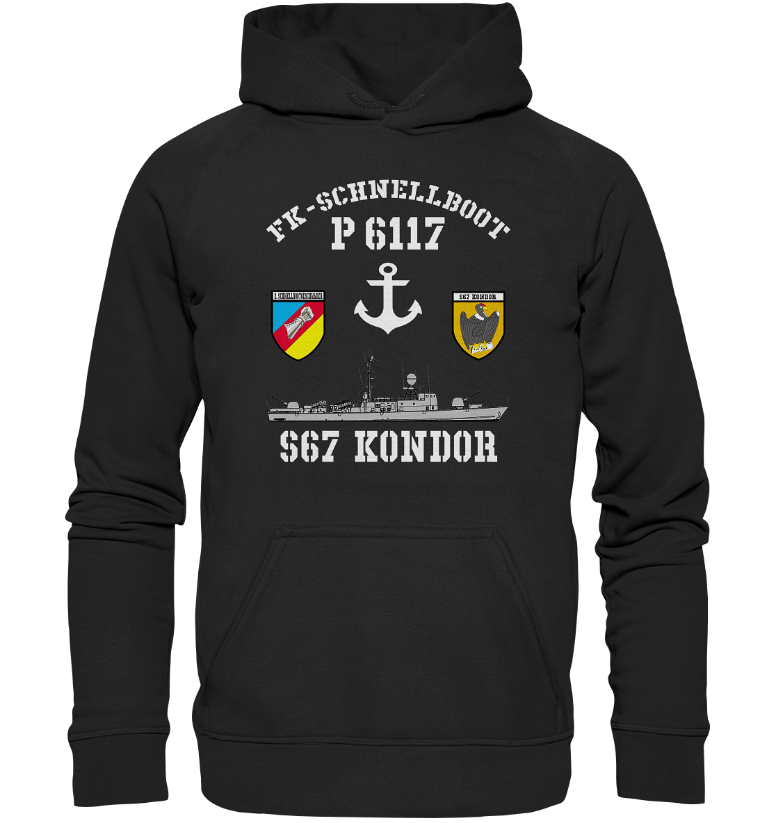 FK-Schnellboot P6117 KONDOR 2.SG Anker - Basic Unisex Hoodie XL
