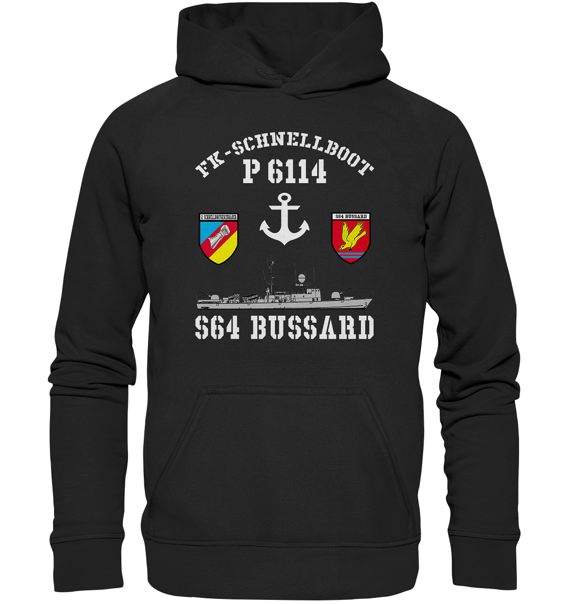 FK-Schnellboot P6114 BUSSARD 2.SG Anker - Basic Unisex Hoodie XL