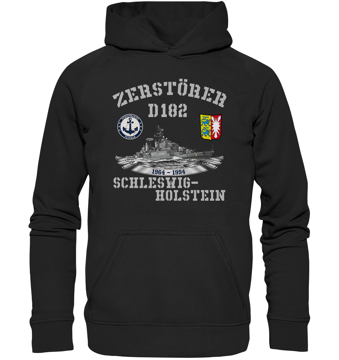 Zerstörer D182 SCHLESWIG-HOLSTEIN Bundesmarine Veteran - Basic Unisex Hoodie XL