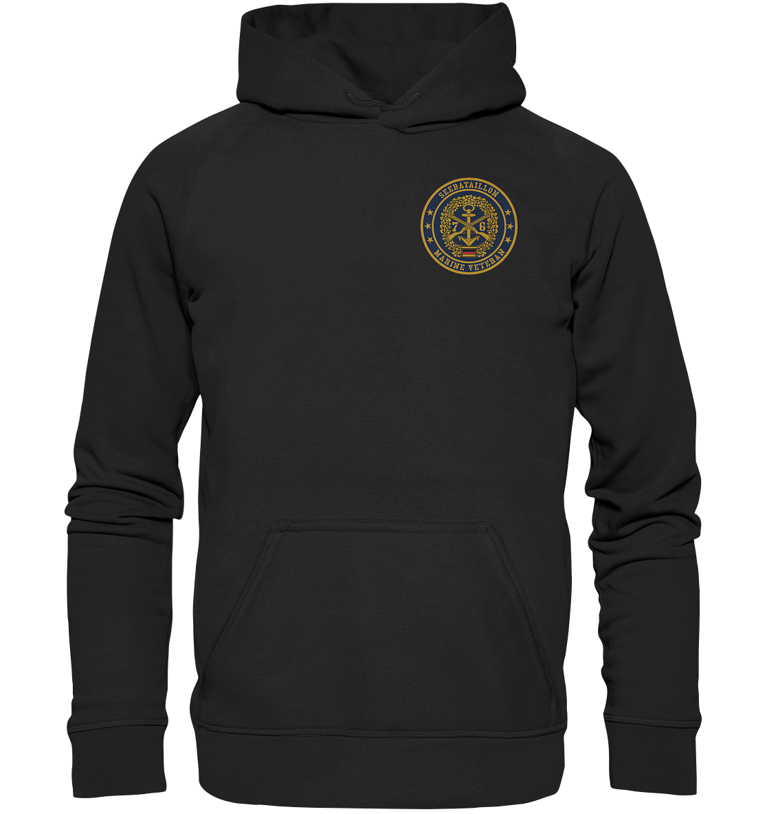 SEEBATAILLON 76er Marine Veteran Brustlogo - Basic Unisex Hoodie XL