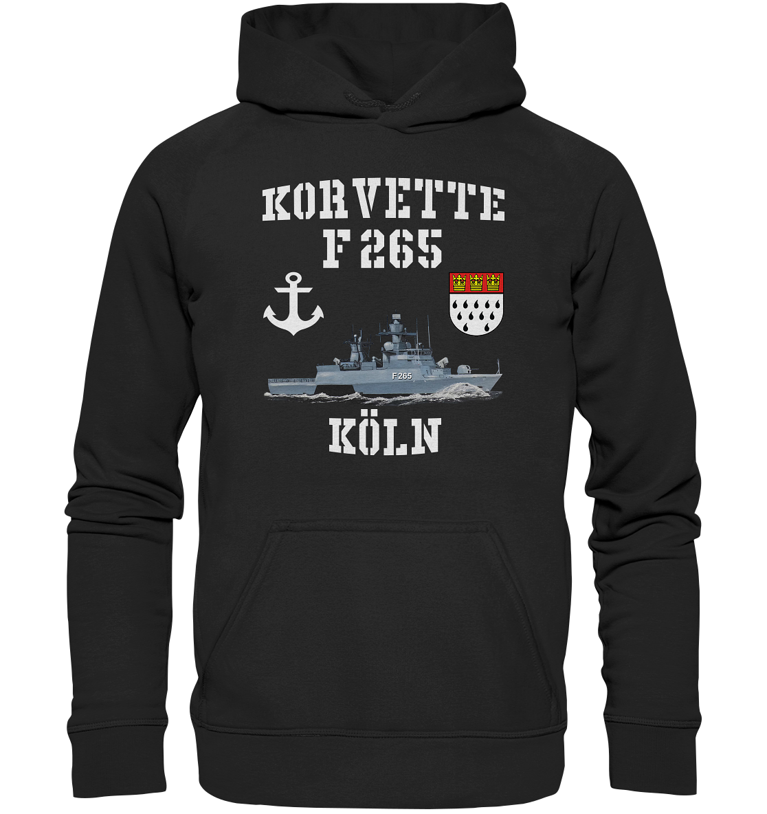 Korvette F265 KÖLN Anker - Basic Unisex Hoodie XL