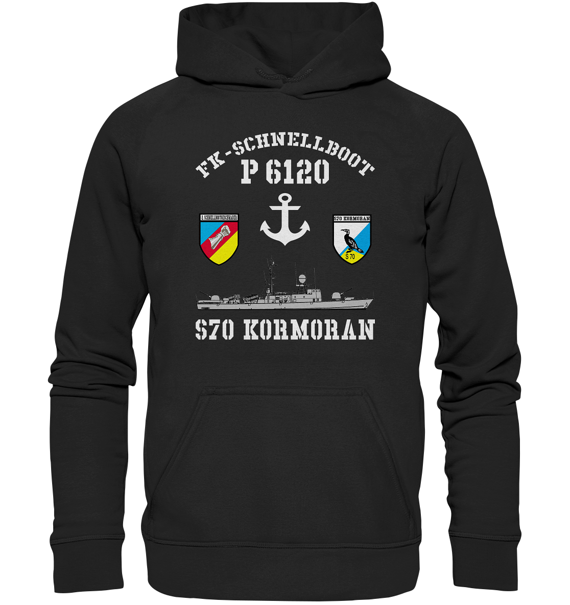 FK-Schnellboot P6120 KORMORAN 2.SG Anker - Basic Unisex Hoodie XL
