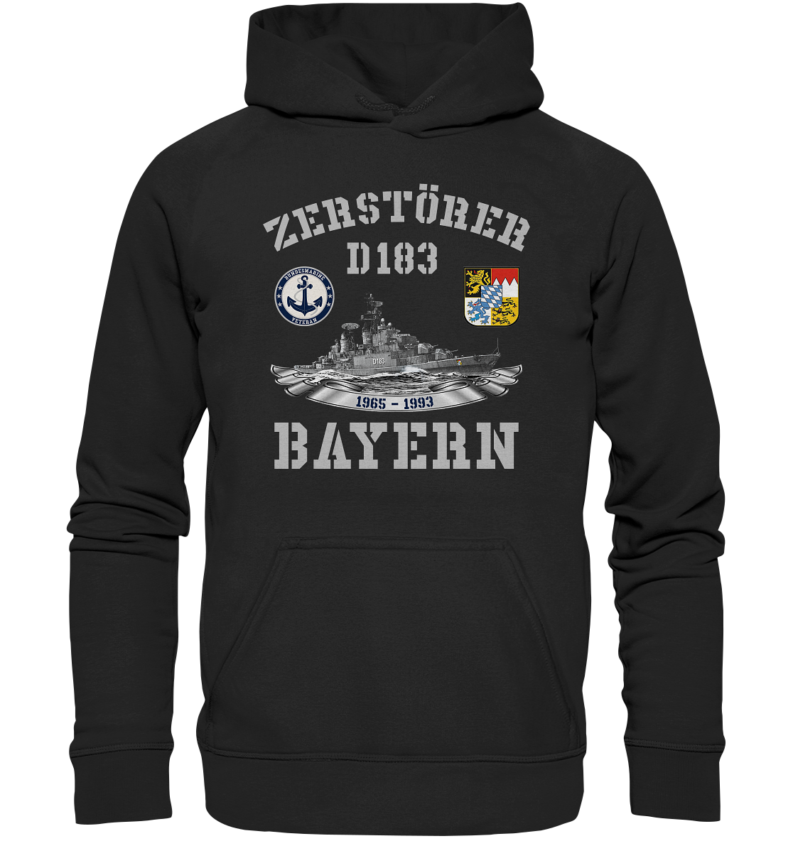 Zerstörer D183 BAYERN Bundesmarine Veteran - Basic Unisex Hoodie XL