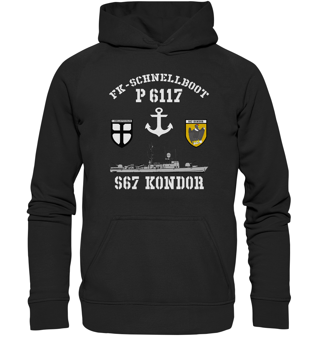 FK-Schnellboot P6117 KONDOR 7.SG Anker - Basic Unisex Hoodie XL