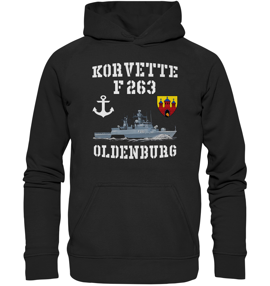 Korvette F263 OLDENBURG Anker - Basic Unisex Hoodie XL