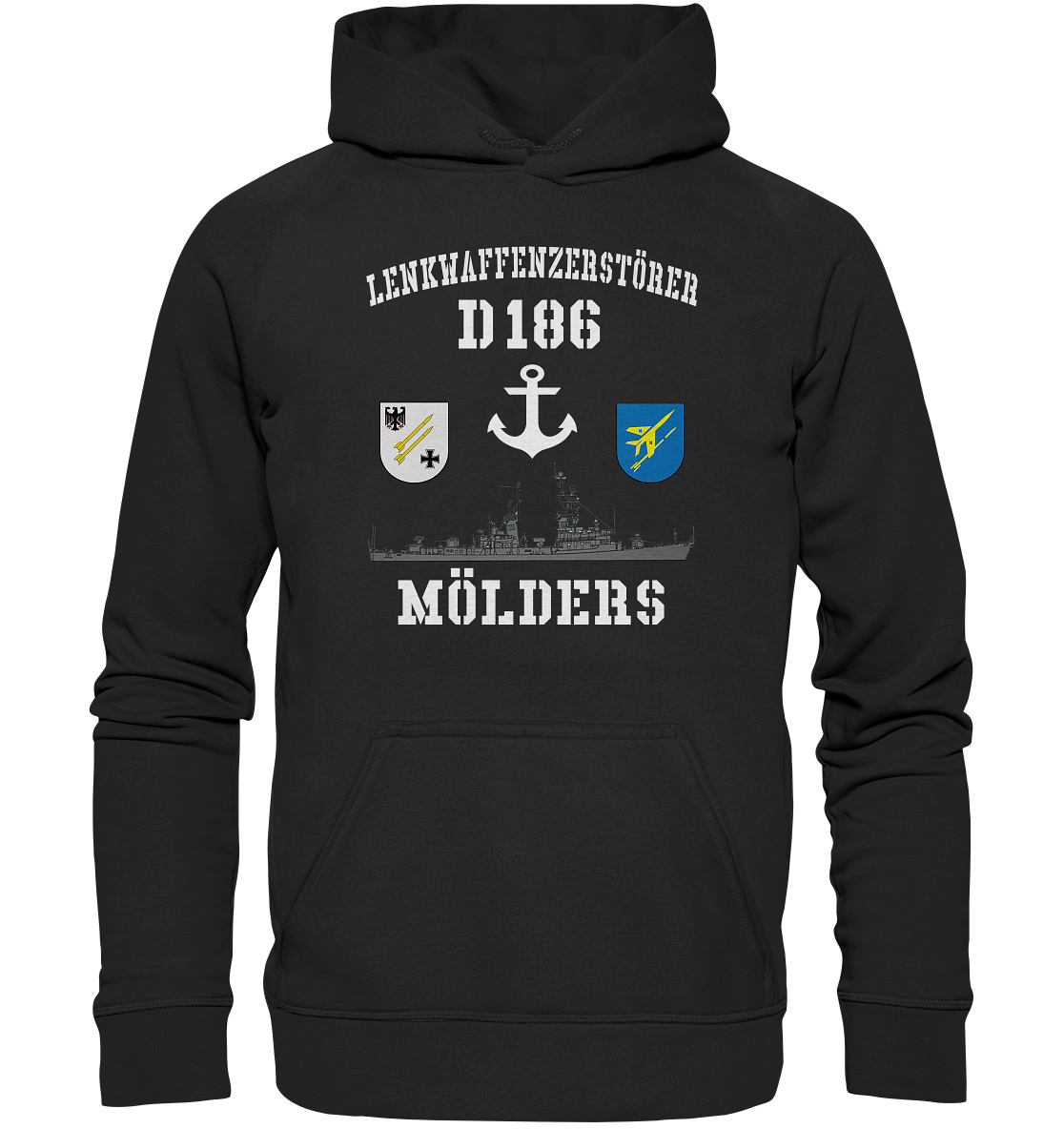 Lenkwaffenzerstörer D186 MÖLDERS Anker - Basic Unisex Hoodie XL
