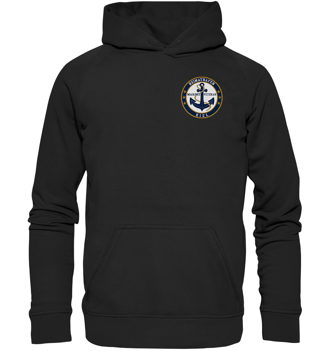 Marine Veteran Heimathafen KIEL Brustlogo - Basic Unisex Hoodie XL