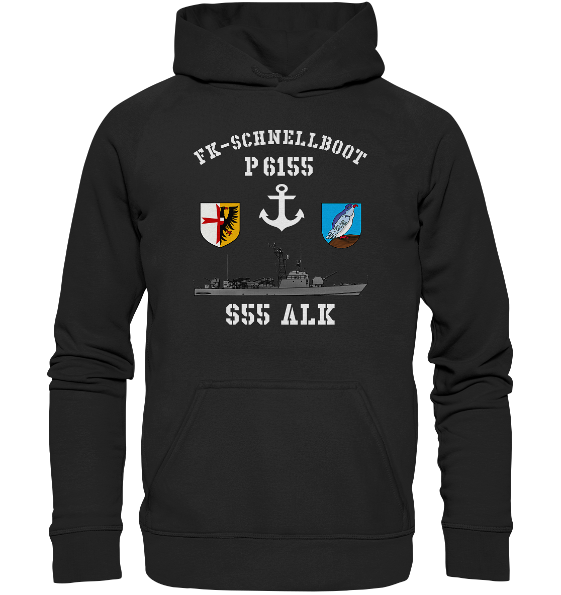 FK-Schnellboot P6155 ALK Anker - Basic Unisex Hoodie XL