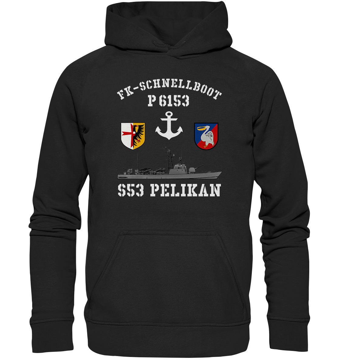 FK-Schnellboot P6153 PELIKAN Anker - Basic Unisex Hoodie XL
