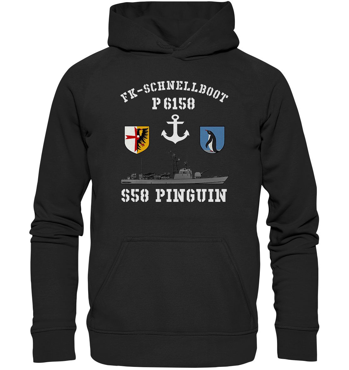 FK-Schnellboot P6158 PINGUIN Anker - Basic Unisex Hoodie XL