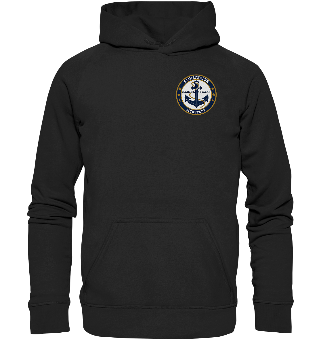 Marine Veteran Heimathafen NEUSTADT Brustlogo - Basic Unisex Hoodie XL