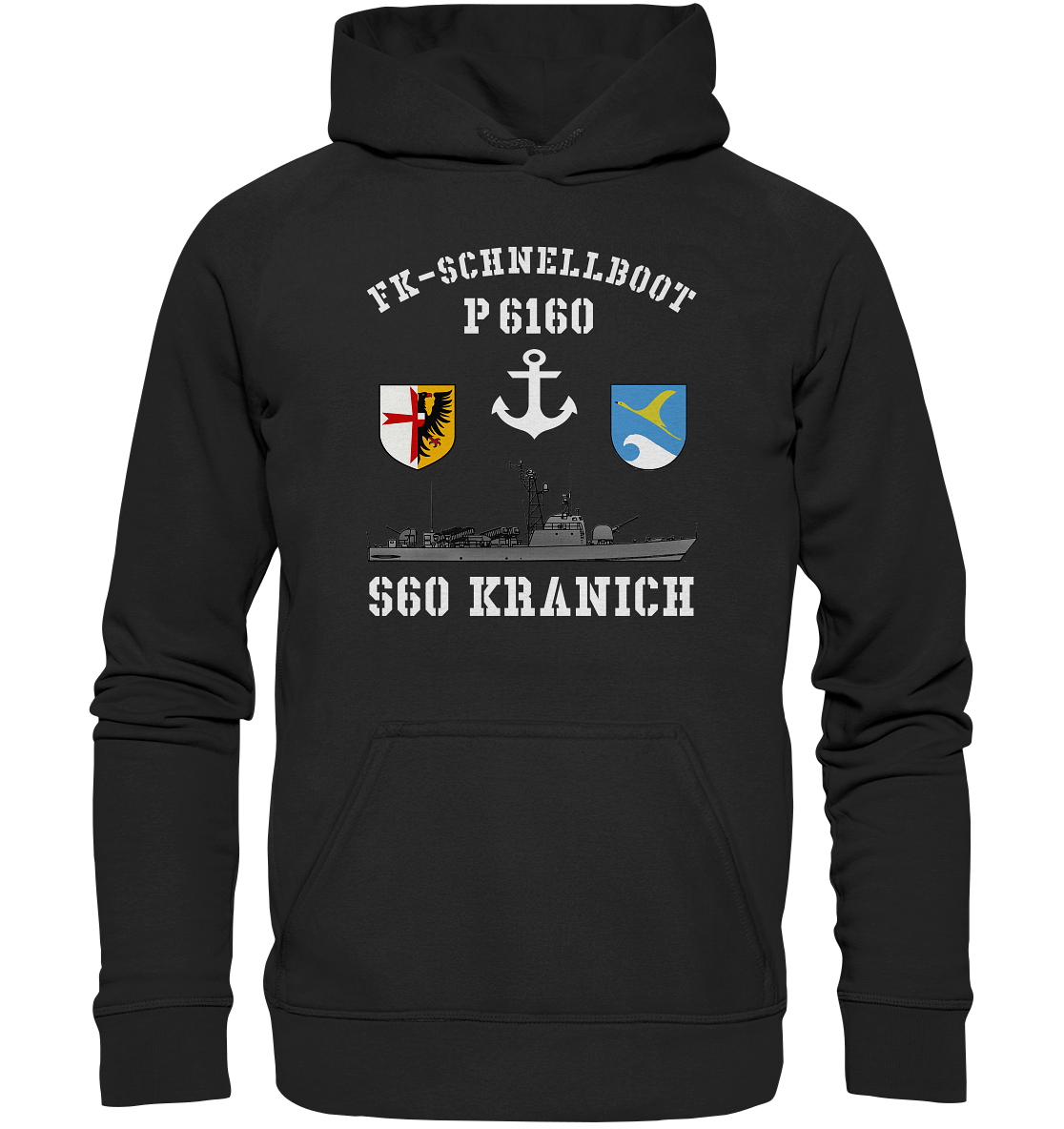 FK-Schnellboot P6160 KRANICH Anker - Basic Unisex Hoodie XL