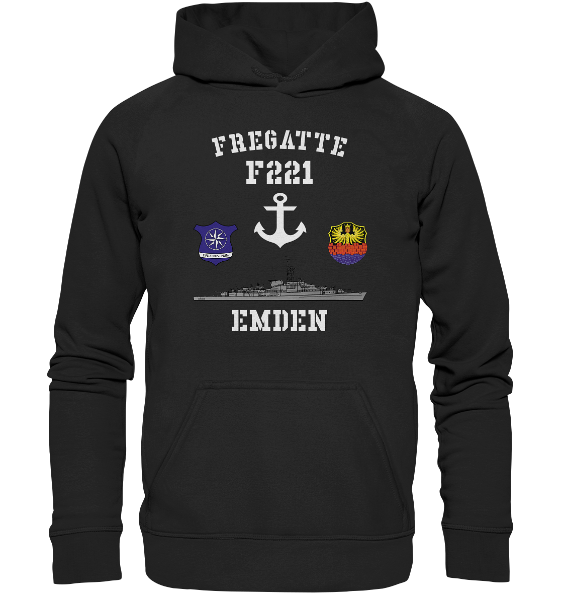 Fregatte F221 EMDEN Anker - Basic Unisex Hoodie XL