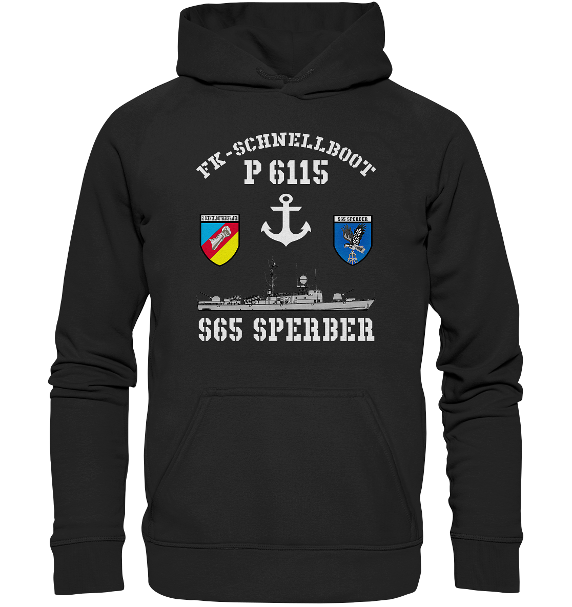 FK-Schnellboot P6115 SPERBER 2.SG Anker - Basic Unisex Hoodie XL